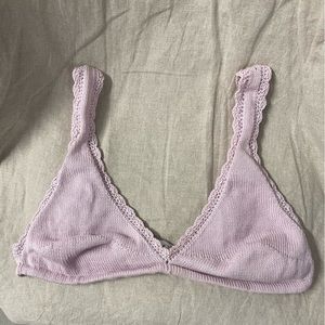 Vintage Bebe Lavender Knit Bra Top Large
